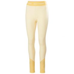 Damskie legginsy z merynosów Helly Hansen Lifa. Żółte legginsy Helly Hansen, bez wzorów, z wełny. Za 378.00 zł.