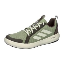 Buty trekkingowe adidas Terrex Boat. Zielone trekkingi Adidas, z meshu, wspinaczkowe. Za 352.10 zł.