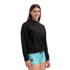Koszulka Jobe Rashguard unisex z długim rękawem luźna czarna r. M. Czarne bluzki JOBE, m, bez wzorów, sportowe, bez kołnierzyka, bez ramiączek. Za 199.00 zł.