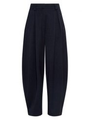 MOSS COPENHAGEN Spodnie "Mynthe" w kolorze granatowym rozmiar: L. Niebieskie spodnie materiałowe Moss Copenhagen, l, bez wzorów, z materiału, z podwyższonym stanem. Za 197.17 zł.