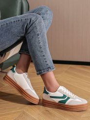 Sixth Sens Sneakersy w kolorze kremowo-beżowo-zielonym rozmiar: 40. Brązowe trampki Sixth Sens, bez wzorów, bez zapięcia. Za 110.29 zł.