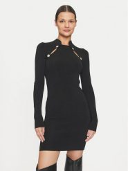 Marciano Guess Sukienka dzianinowa Chiara 4YGK73 5817Z Czarny Slim Fit. Czarne sukienki Marciano Guess, z aplikacjami, z dzianiny, bez kołnierzyka, bez ramiączek. Za 189.99 zł.