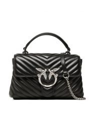 Pinko Torebka Love Lady Puff Mini Cl PE 23 PLTT 100044 A0GK Czarny. Czarne torebki klasyczne Pinko, bez wzorów, ze skóry, bez dodatków. Za 1,199.00 zł.