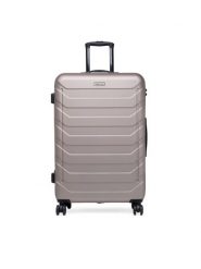 GINO ROSSI Walizka duża CEO-GIN-L-002-05-GOLD Złoty. Żółte walizki Gino Rossi, bez wzorów, duże. Za 299.99 zł.