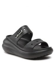 Crocs Klapki Classic Crush Sandal 207670 Czarny. Czarne klapki Crocs, bez wzorów, z tworzywa sztucznego, bez obcasa. Za 169.99 zł.