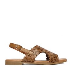 Sandały Lasocki. Brązowe sandały Lasocki, bez wzorów, bez obcasa, na płaskiej podeszwie, bez zapięcia. Za 169.99 zł.
