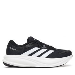 Buty do biegania adidas. Czarne obuwie sportowe Adidas, bez zapięcia, do biegania. Za 299.99 zł.