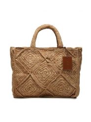 Manebi Torebka Sunset Bag Large V 2.2 AC Beżowy. Brązowe shopper Manebi, bez wzorów, z tworzywa sztucznego, bez dodatków. Za 1,769.00 zł.