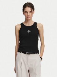 Beverly Hills Polo Club Top P-SS26W-TK550000 Czarny Regular Fit. Czarne koszulki polo Beverly Hills Polo Club, l, bez wzorów, z bawełny, bez kołnierzyka, bez ramiączek. Za 89.99 zł.