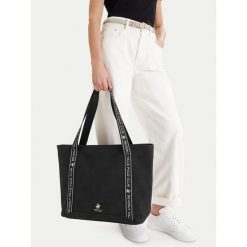 Torebka na telefon Beverly Hills Polo Club. Czarne shopper Beverly Hills Polo Club, bez wzorów, bez dodatków. Za 199.99 zł.