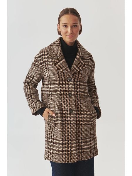 TATUUM Płaszcz przejściowy "Sewro 1" w kolorze brązowym rozmiar: 36. Brązowe płaszcze Tatuum, bez wzorów, z wełny, bez kaptura. Za 435.11 zł.