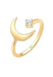 Elli Damski półksiężyc astro otwarty z kryształem cyrkonii w srebrze próby 925 Sterling Silver Pierścionki 1 ct. Szare pierścionki Elli, z cyrkonią, srebrne. Za 143.99 zł.