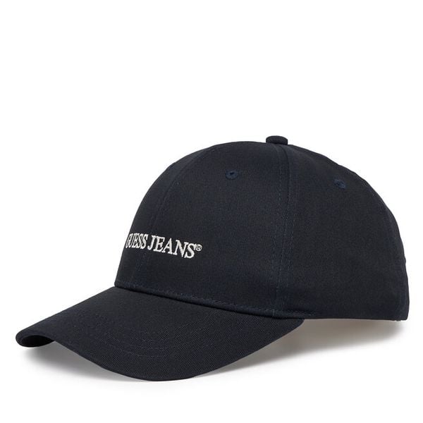 Czapka z daszkiem Guess Jeans. Niebieskie czapki Guess Jeans, z aplikacjami, z jeansu. Za 81.99 zł.