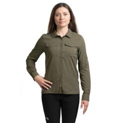 Koszula podróżnicza damska Craghoppers NosiLife Pro LS Shirt V. Zielone koszule Craghoppers, bez wzorów, casualowe, bez kołnierzyka, bez ramiączek. Za 398.99 zł.