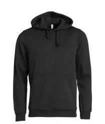 Clique Basic Hoody bluza z kapturem unisex, materiał odporny na piling – black. Czarne bluzy CLIQUE, s, bez wzorów, z bawełny, z kapturem. Za 173.55 zł.