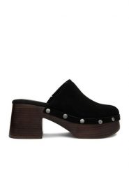 Guess Jeans Klapki EO-JDGJ66-4 Czarny. Czarne klapki Guess Jeans, z aplikacjami, z jeansu, bez obcasa. Za 359.99 zł.