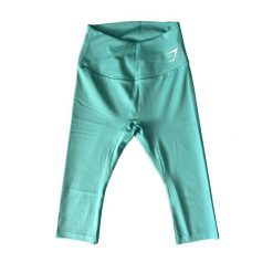 Legginsy treningowe damskie Gymshark Training Cropped. Zielone legginsy Gymshark, l, bez wzorów. Za 84.99 zł.
