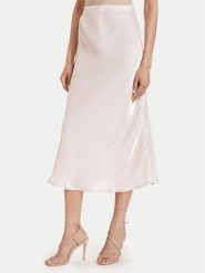 Maryley Spódnica midi 26EB704/37RO Różowy jasny Regular Fit. Czerwone spódnice Maryley, xl, bez wzorów, z syntetyku, midi. Za 309.99 zł.