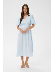 Kaffe Sukienka w kolorze błękitnym rozmiar: 34. Niebieskie sukienki Kaffe, bez wzorów, bez kołnierzyka, bez ramiączek, midi. Za 166.49 zł.