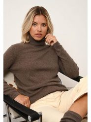 Just Cashmere Kaszmirowy golf "Ava" w kolorze brązowym rozmiar: XXL. Brązowe golfy Just Cashmere, xxl, bez wzorów, z kaszmiru, bez ramiączek. Za 412.95 zł.