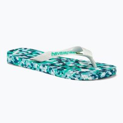 Japonki Havaianas Brasil Tech II. Niebieskie klapki Havaianas, bez wzorów, bez obcasa. Za 73.99 zł.