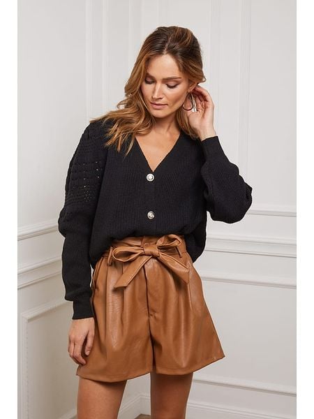 Joséfine Kardigan "Cuvillier" w kolorze czarnym rozmiar: XL. Czarne kardigany Joséfine, xl, bez wzorów, z kaszmiru. Za 201.55 zł.