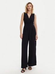 Morgan Kombinezon 241-POEMA Granatowy Wide Leg. Niebieskie sukienki Morgan, bez wzorów, z syntetyku, bez kołnierzyka, bez ramiączek. Za 299.99 zł.