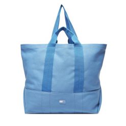 Torebka Tommy Jeans. Niebieskie shopper Tommy Jeans, bez wzorów, z jeansu, bez dodatków. Za 429.99 zł.