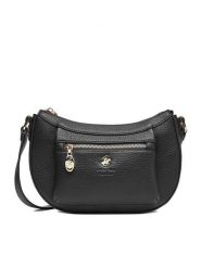 Beverly Hills Polo Club Torebka C-BHPC-L-017-08 Czarny. Czarne torebki klasyczne Beverly Hills Polo Club, bez wzorów, z materiału, bez dodatków. Za 159.99 zł.