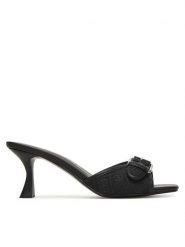 Guess Klapki FLJDI2 FAL03 Czarny. Czarne klapki Guess, z aplikacjami, z materiału, bez obcasa. Za 471.99 zł.