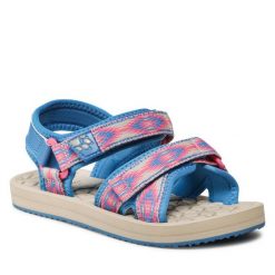 Sandały Jack Wolfskin. Czerwone sandały Jack Wolfskin, bez wzorów, sportowe, bez obcasa, bez zapięcia. Za 149.99 zł.