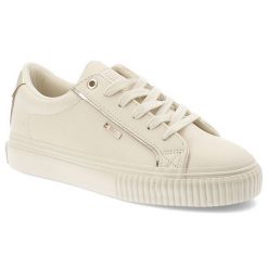 Beżowe Sneakersy Big Star Sportowe Obuwie Damskie. Brązowe obuwie sportowe Big Star, na wiosnę, z gumy, bez zapięcia. Za 149.00 zł.