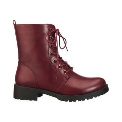 Cellbes Buty Jacinta burgundowy female czerwony 36. Czerwone botki Cellbes, bez wzorów, ze skóry, bez obcasa, bez zapięcia. Za 279.00 zł.