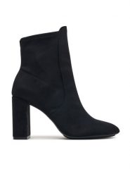 Aldo Botki Laurella 13691147 Czarny. Czarne botki Aldo, bez wzorów, z materiału, bez obcasa, na słupku, bez zapięcia. Za 389.99 zł.