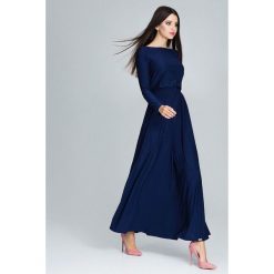 Długa sukienka maxi m604. Niebieskie sukienki Global, na co dzień, m, bez wzorów, eleganckie, bez kołnierzyka, bez ramiączek, maxi. Za 179.00 zł.