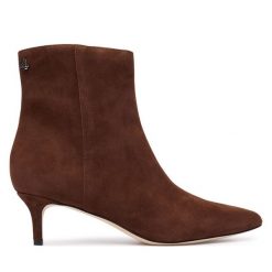 Botki LAUREN RALPH LAUREN. Brązowe botki Lauren Ralph Lauren, bez wzorów, bez obcasa, na szpilce, bez zapięcia. Za 889.99 zł.