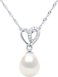 Pearline Srebrny naszyjnik z zawieszką - dł. 42 cm rozmiar: onesize. Białe naszyjniki Pearline, z cyrkonią, srebrne. Za 152.99 zł.