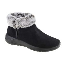 Buty do chodzenia damskie Skechers ON The GO Joy Savvy. Czarne trekkingi Skechers, z materiału, za kostkę, trekkingowe. Za 289.99 zł.