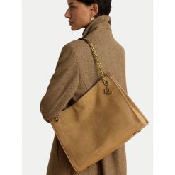 Torebka LAUREN RALPH LAUREN. Brązowe torebki klasyczne Lauren Ralph Lauren, bez wzorów, bez dodatków. Za 2,199.00 zł.