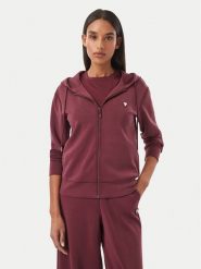 Guess Bluza V4YQ06 KCAY2 Bordowy Regular Fit. Czerwone bluzy sportowe Guess, xl, z aplikacjami, z syntetyku, bez kaptura. Za 394.99 zł.