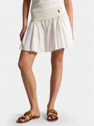 Polo Ralph Lauren Spódnica mini 211A12965002 Biały Regular Fit. Białe spódnice Polo Ralph Lauren, xs, bez wzorów, z bawełny, mini. Za 1,199.00 zł.