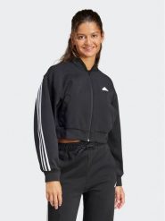 Adidas Bluza Future Icons 3-Stripes IP1566 Czarny Loose Fit. Czarne bluzy Adidas, l, bez wzorów, z bawełny, bez kaptura. Za 199.99 zł.
