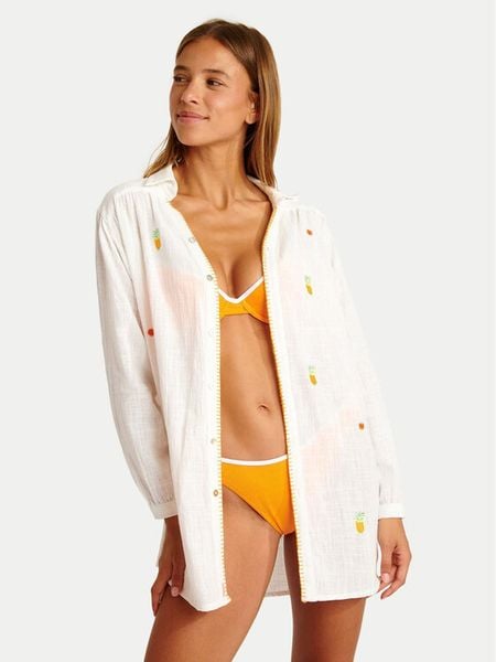 Banana Moon Koszula Mika Yesenia LTL10 Biały Regular Fit. Białe koszule Banana Moon, s, bez wzorów, z bawełny, bez kołnierzyka, bez ramiączek. Za 579.99 zł.