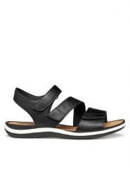 Geox Sandały D Sandal Vega D35R6A 000BC C9997 Czarny. Czarne sandały Geox, bez wzorów, ze skóry, bez obcasa, na płaskiej podeszwie, bez zapięcia. Za 359.99 zł.