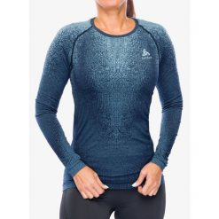 Bluza termoaktywna damska Odlo Performance Warm Blackcomb BL Top Crew Neck LS. Niebieskie bielizna sportowa Odlo, bez wzorów. Za 298.99 zł.
