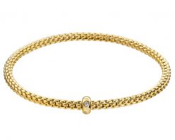 Bransoletka z żółtego złota z brylantem - 0,01 ct - próba 750. Żółte bransoletki Apart, z brylantem, złote. Za 13,990.00 zł.