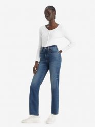 Levi's Dżinsy - Straight fit - w kolorze niebieskim rozmiar: W26/L29. Niebieskie jeansy Levi's®, l, z aplikacjami, z podwyższonym stanem. Za 260.14 zł.