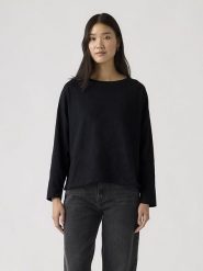 Levi's Koszulka "Julie" w kolorze antracytowym rozmiar: L. Czarne bluzki Levi's®, l, bez wzorów, z bawełny, bez kołnierzyka, bez ramiączek. Za 71.07 zł.