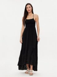 Maaji Sukienka codzienna 2123CLD004 Czarny Regular Fit. Czarne sukienki Maaji, na co dzień, s, bez wzorów, z wiskozy, bez kołnierzyka, bez ramiączek, proste. Za 259.99 zł.