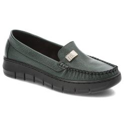 Zielone Półbuty Armodo Wygodne Wsuwane Obuwie Damskie. Zielone półbuty wsuwane Armodo, z aplikacjami, ze skóry, eleganckie, bez obcasa, bez zapięcia. Za 349.00 zł.